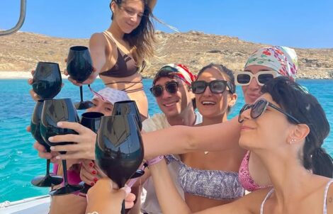 Party boat in Mykonos